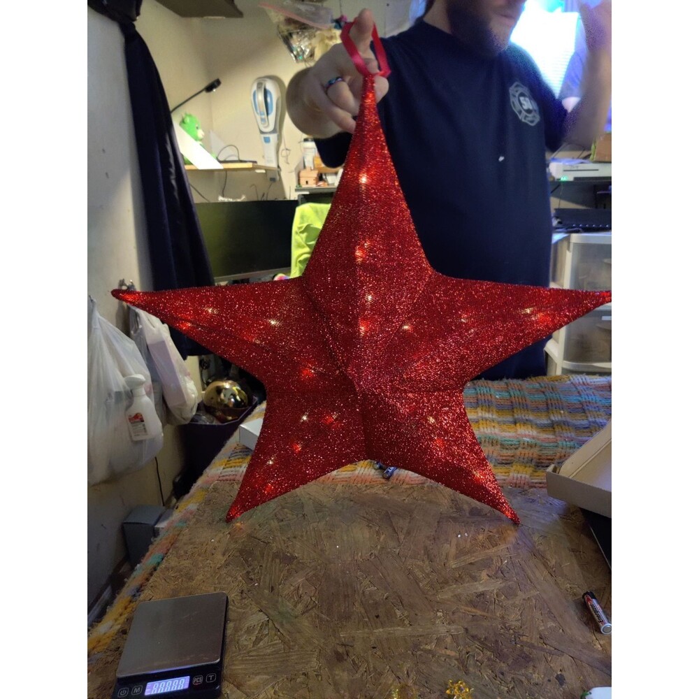 Red Lighted Folding Star